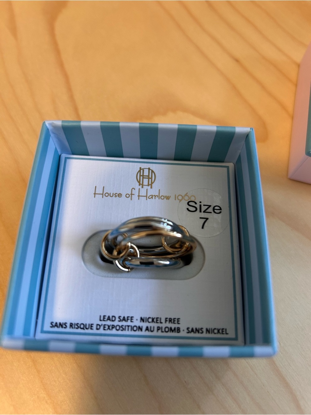 House of Harlow 1960 Two-Tone Interlocking Knot Ring - Silver & Gold